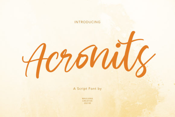 Acronits: A Flowing Script for Creative Branding
