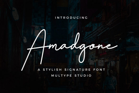 Amadgone: A Delicate Script for Digital Campaigns