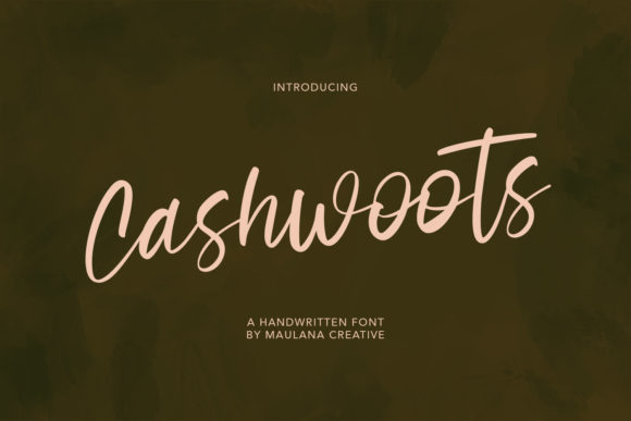 Cashwoots: A Elegant Script Font
