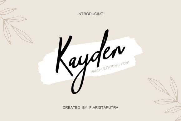 Kayden: A Handwritten Font for Creative Makers