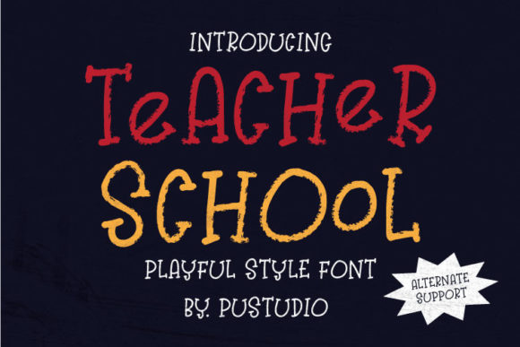 Teacher School Font: Handwritten Style for Creative Marketing